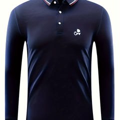 Men's Cat Print Button Up Lightweight Polo Shirt
