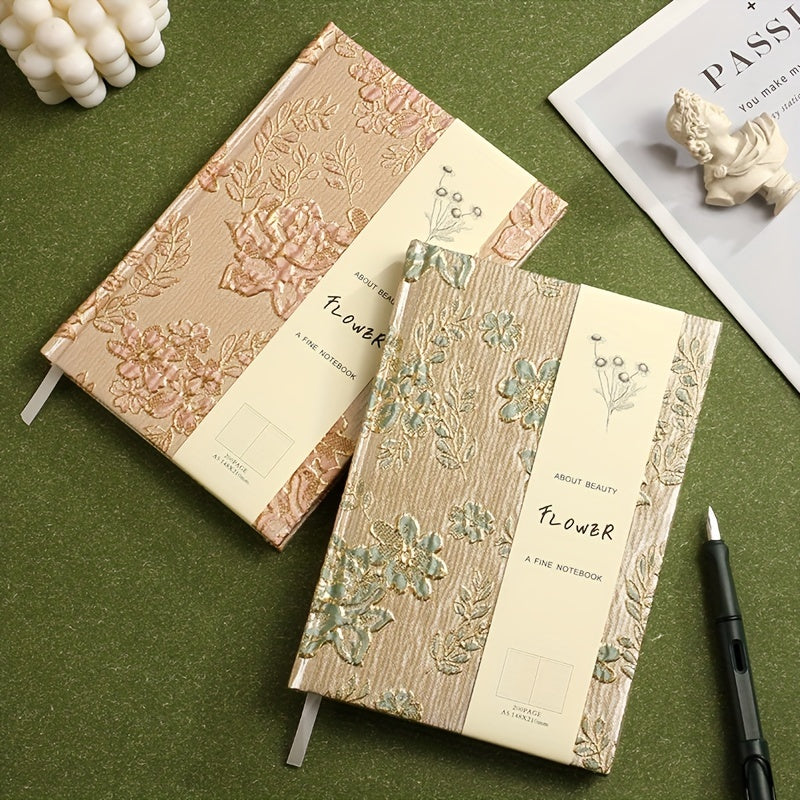 Embossed Fabric Covered Notebook with Textured Finish