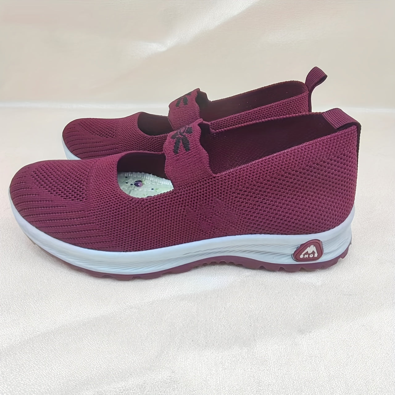 Women's Breathable Knit Sneakers Casual Slip On Outdoor Shoes
