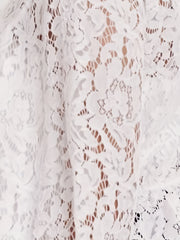  Solid Long Sleeve Lace Blouse