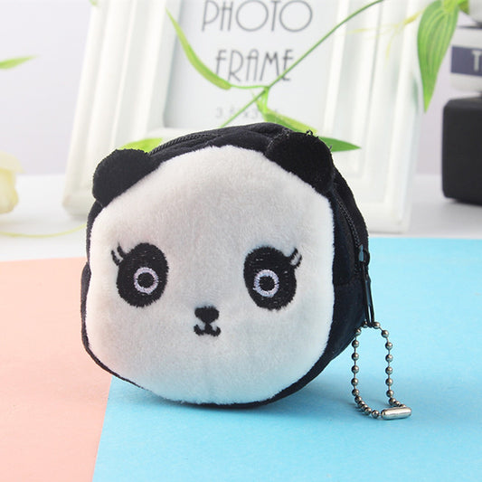 Girls Cartoon Plush Animal Coin Purse Mini Wallet
