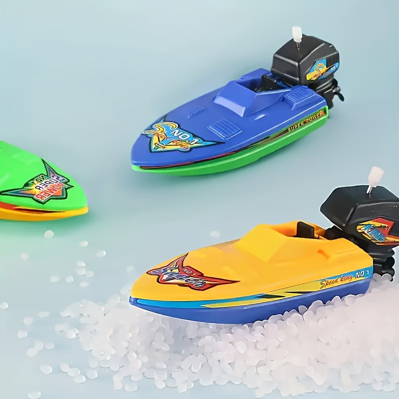 Spring Speedboat Toy for Kids, Ages 3+, Pool and Bathtub Fun