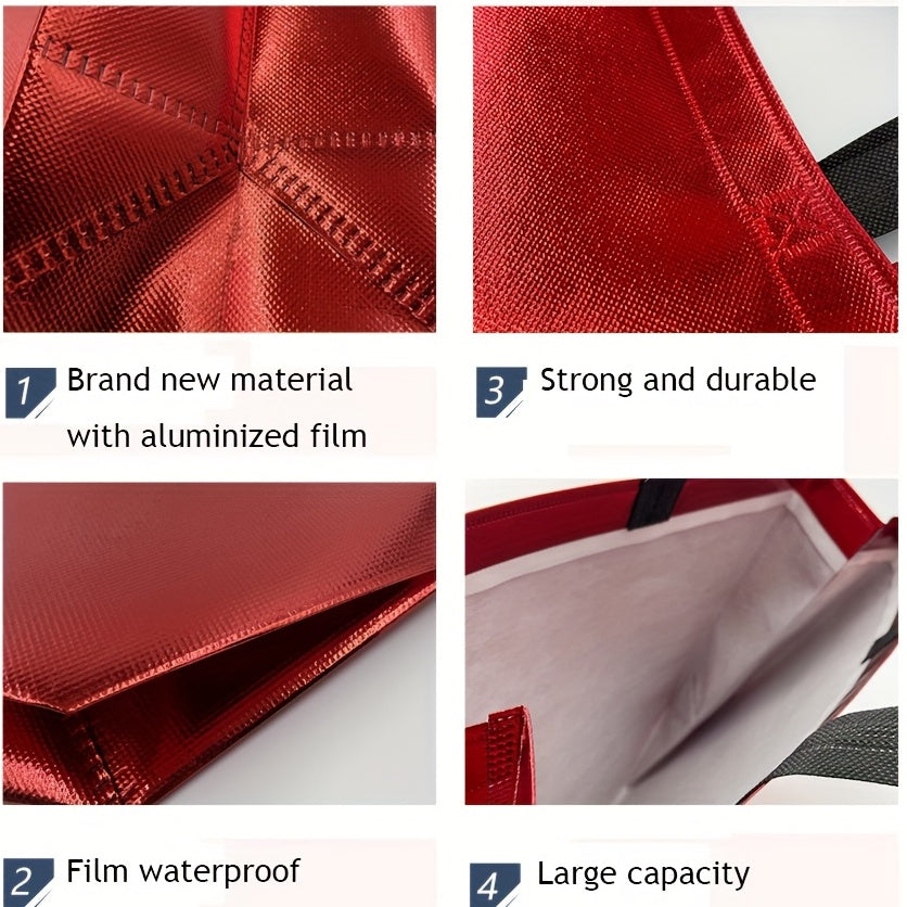 4PCS Large Reusable Glitter Gift Bags for Party Wedding Valentine's Christmas