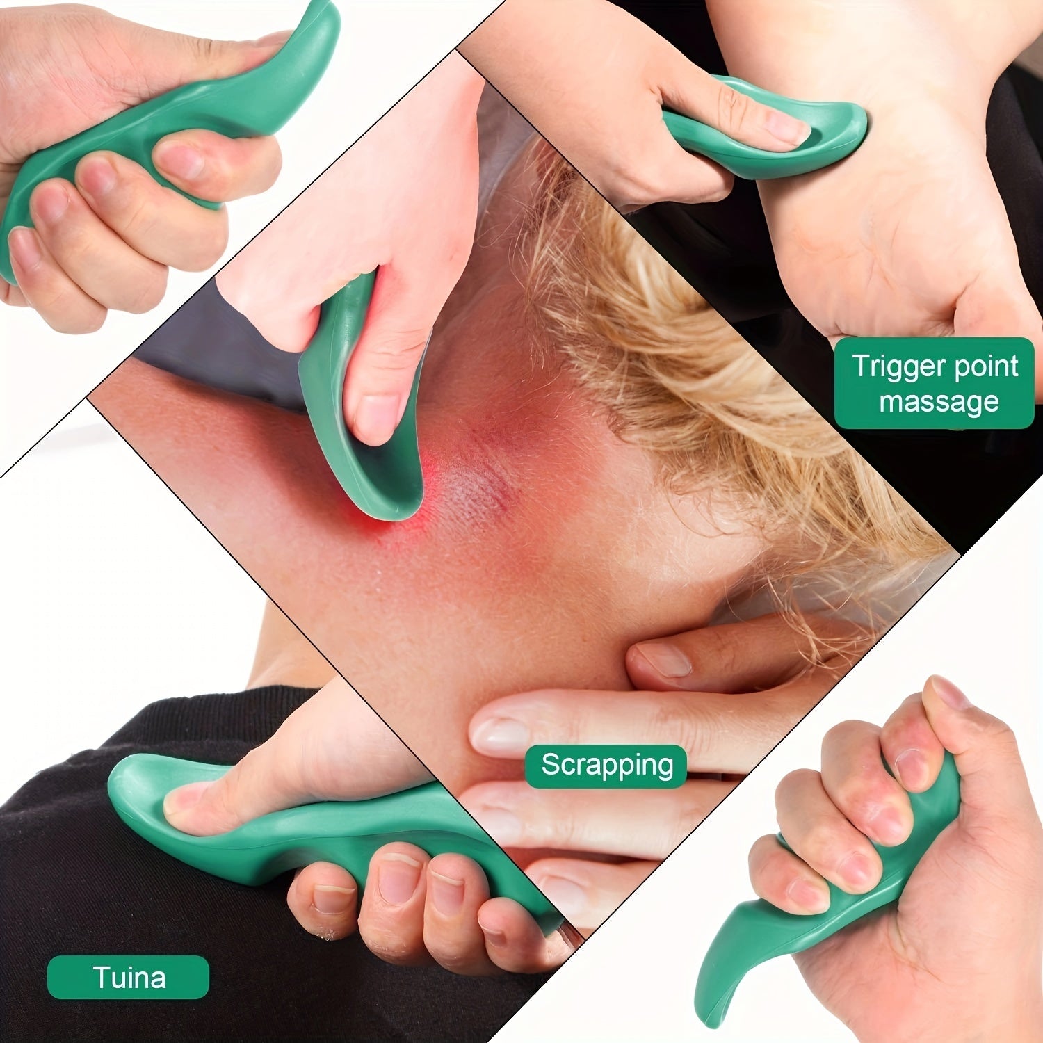 Thumb Massager Protector Set with Palm Sea Urchin Massage Tool - Green
