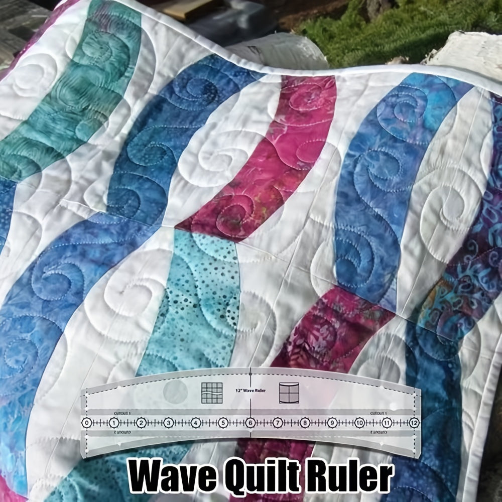 Wave Quilt Ruler Sewing Template Wave Shaped Ruler for Quilting