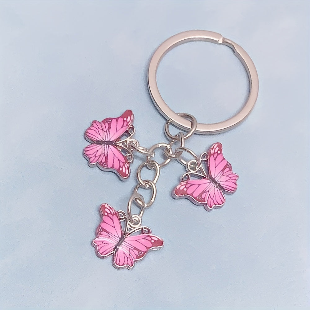 Colorful Butterfly Car Keychain