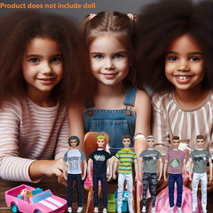 10pcs Mixed Doll Clothes Set High Polyester Outfits for Dolls