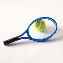 2pcs Mini Tennis Racket Set Dollhouse Sports Collection