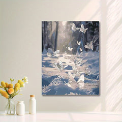 4pcs Butterfly Canvas Art Set Vibrant & Butterflies Daisies and Quotes
