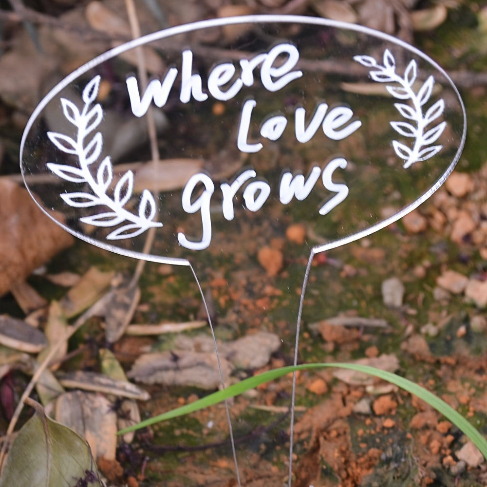 Acrylic Plant Markers Transparent Plant Cards Multifunctional Plant Labels