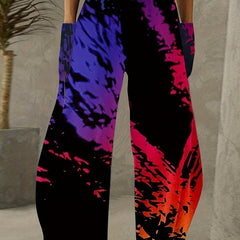  Tie Dye Wide Leg Pants With Pockets