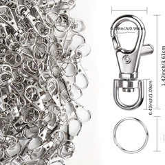 40PCS Swivel Snap Hooks and Key Rings DIY Keychain Making Kit