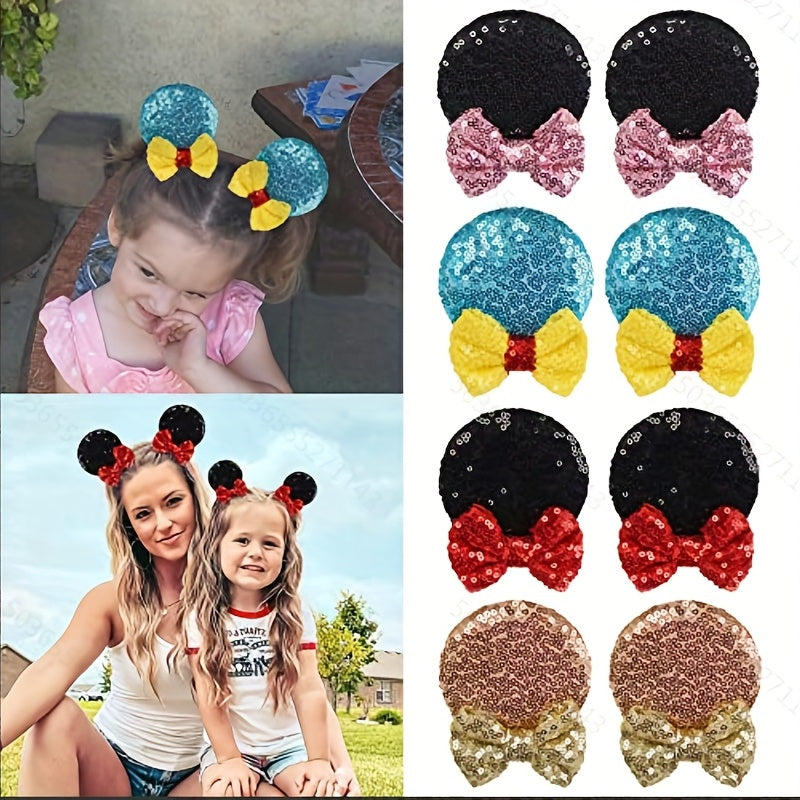 Sequin Mouse Ear Hair Clip for Toddler and Child