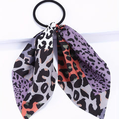 Leopard Print Bow Hair Tie Snake Print Hair Rope Ponytail Rubber Band
