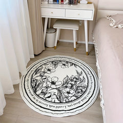 Nordic Round Cashmere Rug Plush Floor Rug 59.94 x 59.94