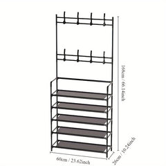 Metal Floor Coat Rack Clothes Rack Bedroom Hanging Clothes Rack Assembly