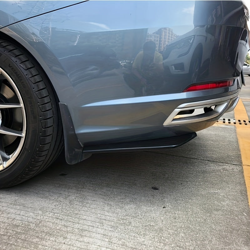2pcs Car Bumper Surround Carbon Fiber Rear Lip Corner Anti Collision Spoiler