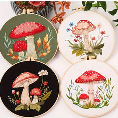 Mushroom Series Embroidery Kit - DIY Starter Kit For Adults