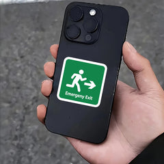 HAILUREY Emergency Exit Stickers Waterproof Vinyl Decals