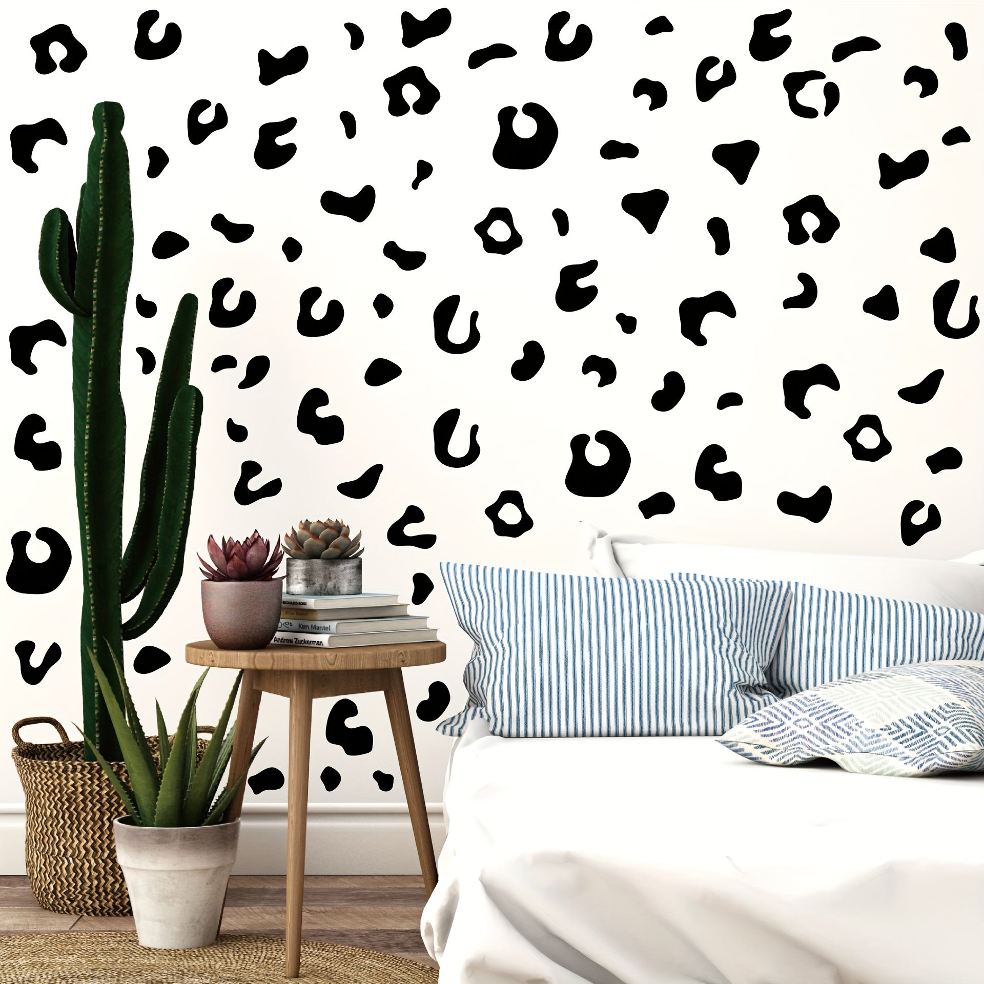 36pcs Leopard Print Wall Stickers Minimalist Texture Home Decoration