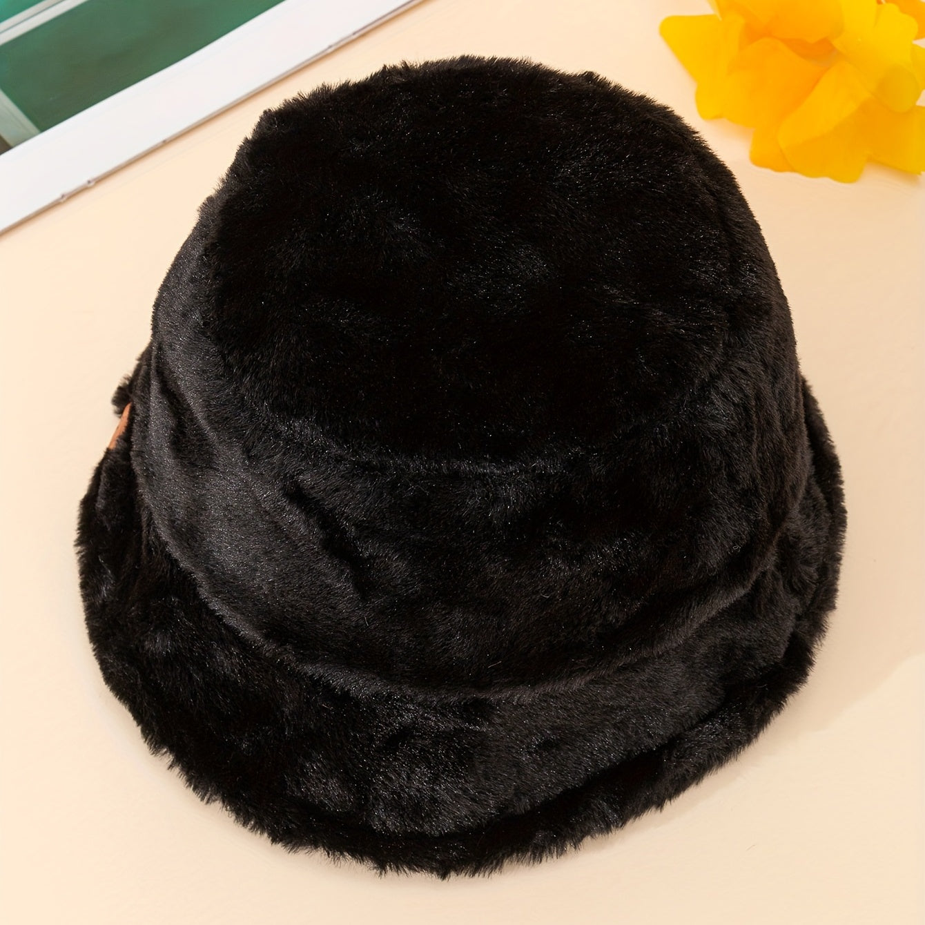 Warm Plush Winter Bucket Hat Windproof Unisex Cap