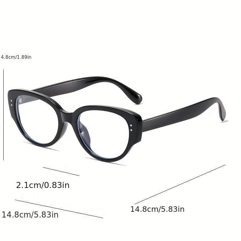 Clear Lens Cat Eye Glasses Lightweight Anti Light Eyeglasses