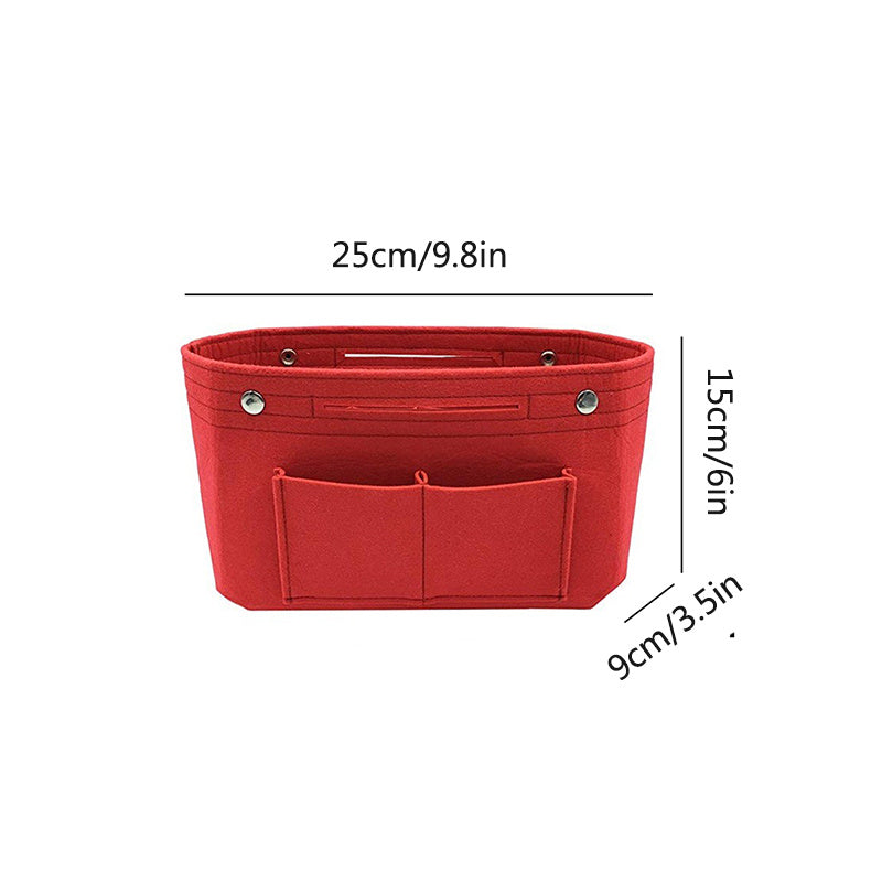 Portable Purse Organizer Insert with Pockets for Handbag