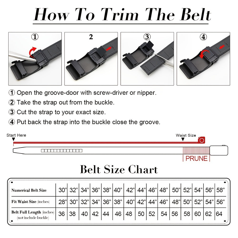Men's Automatic Buckle Leather Belt All Match Men's Belts
