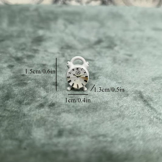 1pc Clock Creamy Aluminum Alloy Doll House Accessory