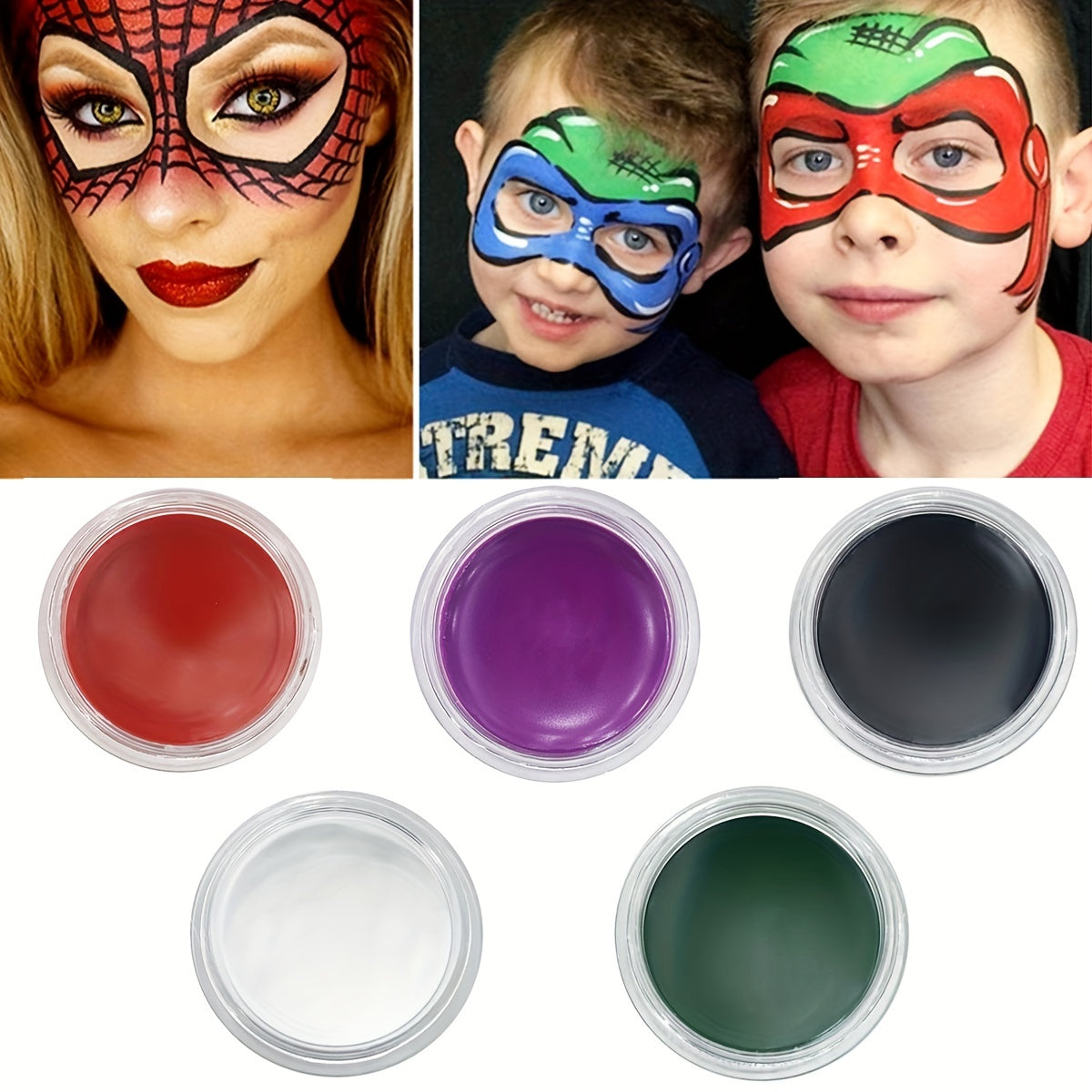 Red Green Purple Monochrome Body Paint Face Paint Paste