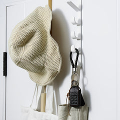 Over The Door Hook Hanger 5 Hook Plastic Organizer Rack