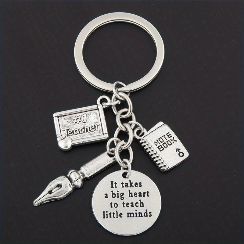 Teacher's Gift Keychain Big Heart To Teach Little Minds Key Ring