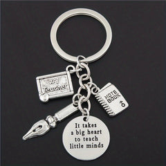 Teacher's Gift Keychain Big Heart To Teach Little Minds Key Ring