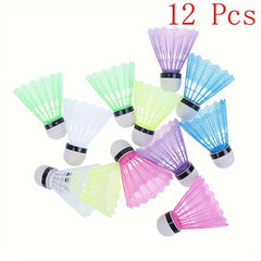 12pcs Colorful Plastic Badminton Shuttlecocks