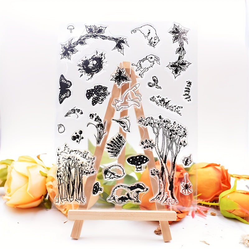Animal Plant Clear Stamp Silicone Stamp DIY Card Making Supply