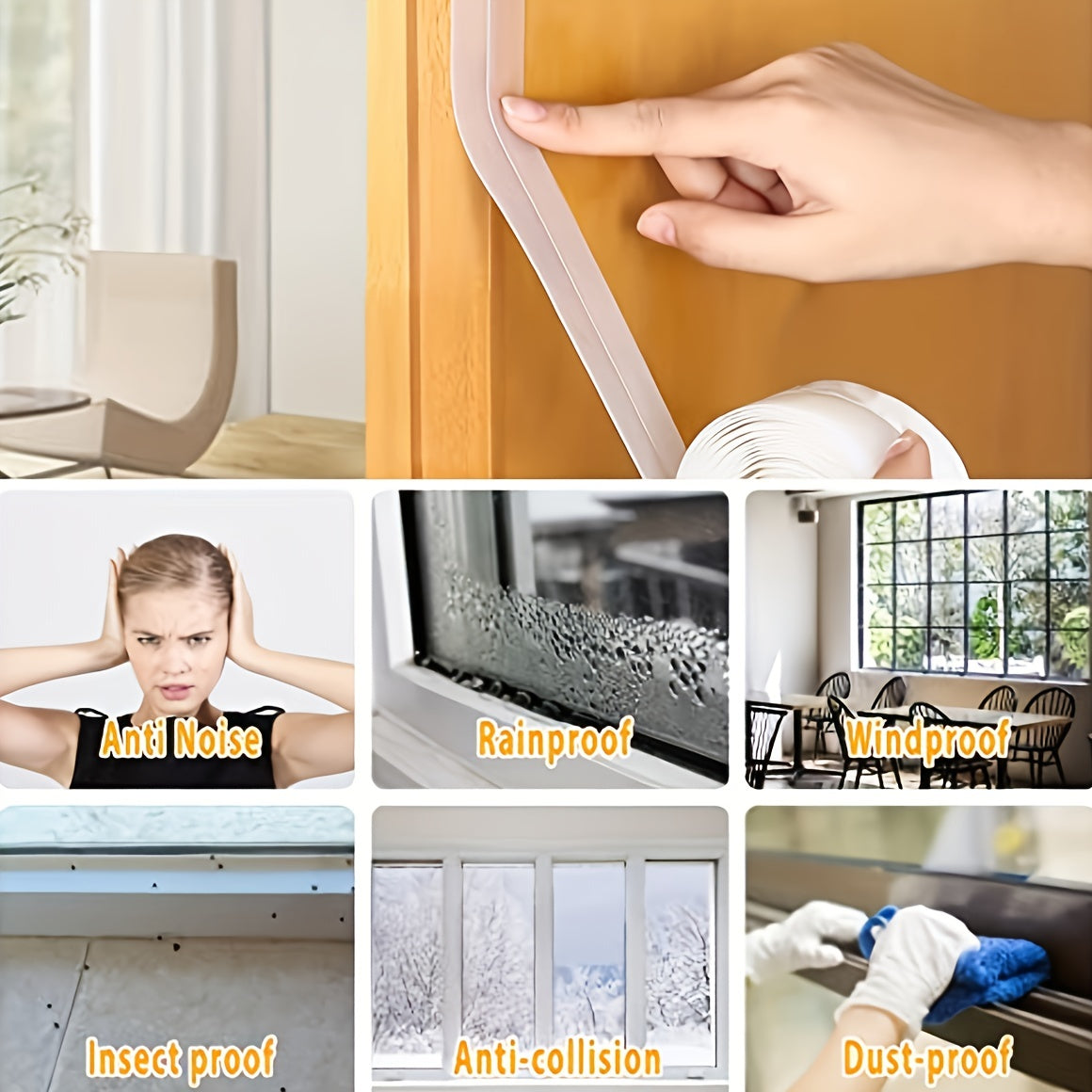 Silicone Weather Stripping Door Seal Window Insulation Tape