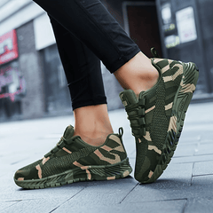 Women's Camo Print Lace-up Running Shoes Breathable Lightweight Sneakers