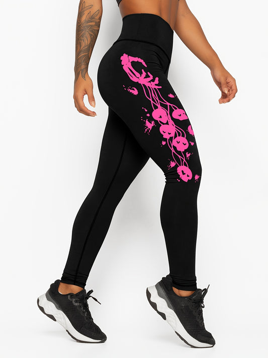 Halloween Skull Print Yoga Pants Fitness Sports Tight