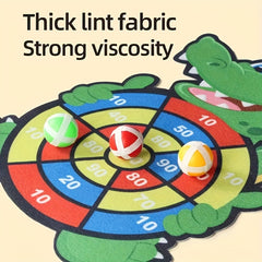Crocodile Elephant Dartboard Game 41 Polyester Board with Vibrant Targets