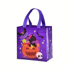 Non Woven Halloween Treat Bags with Handles Jack O' Lantern Design