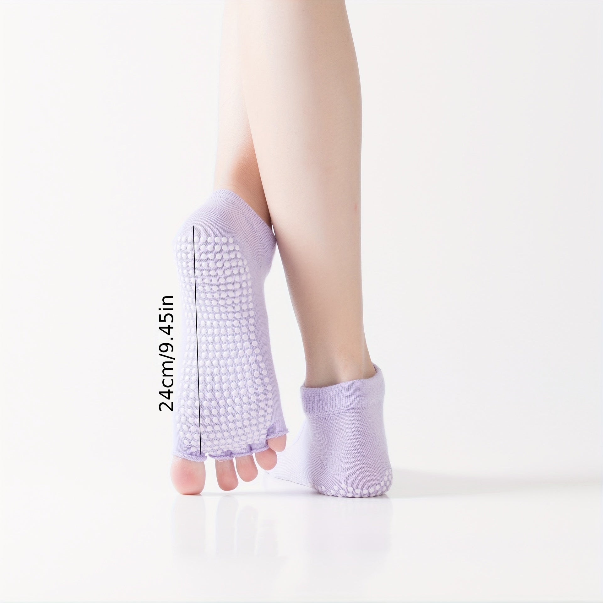 Non slip Yoga Fitness Socks Fingerless Pilates Socks