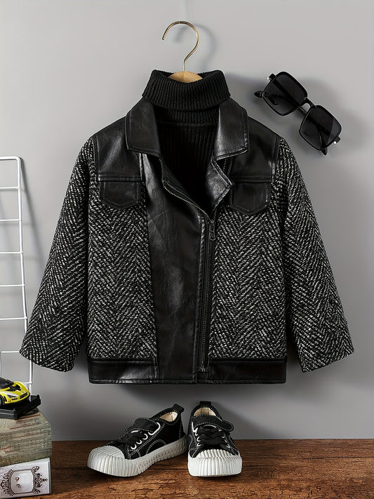 Christmas Cuts Toddler Boys Faux Leather Jacket