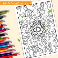 Thickened Paper 29 MINDFULNESS PATTERNS Coloring Book for Adults