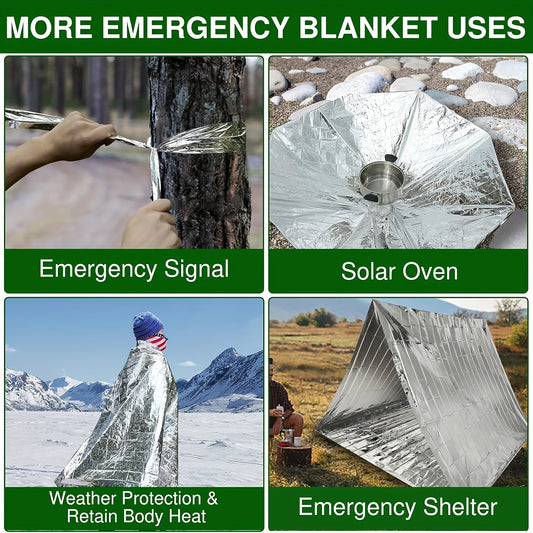 10pcs Survival Thermal Blanket for Outdoor Camping