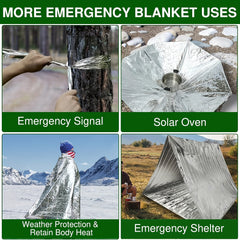 10pcs Survival Thermal Blanket for Outdoor Camping