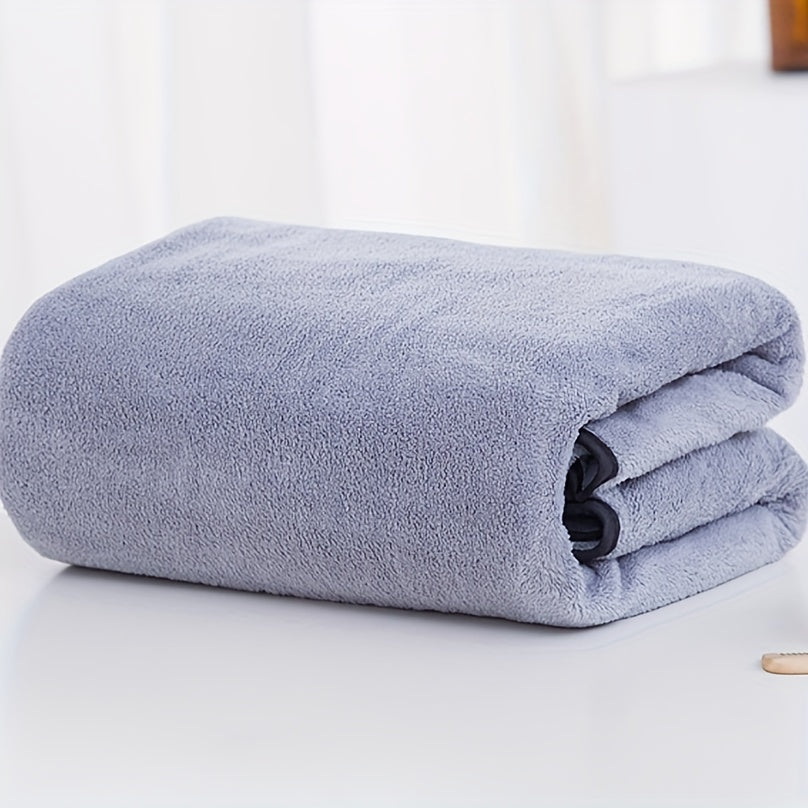 Large Quick-Dry Coral Velvet Bath Towel for Hiking, Camping, Spa, Travel