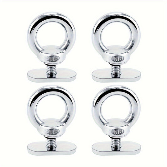 4 Pack Stainless Steel Track Mount Tie Down Eyelets Boat Bungee Cord Holders