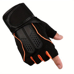 Outdoor Cycling Half Finger Gloves with Extended Wrist Protection