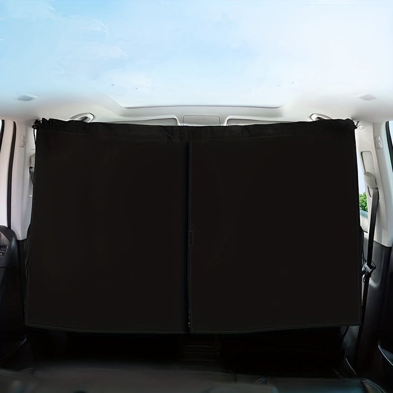 2pcs Car Divider Sunshade Curtains For Privacy Travel