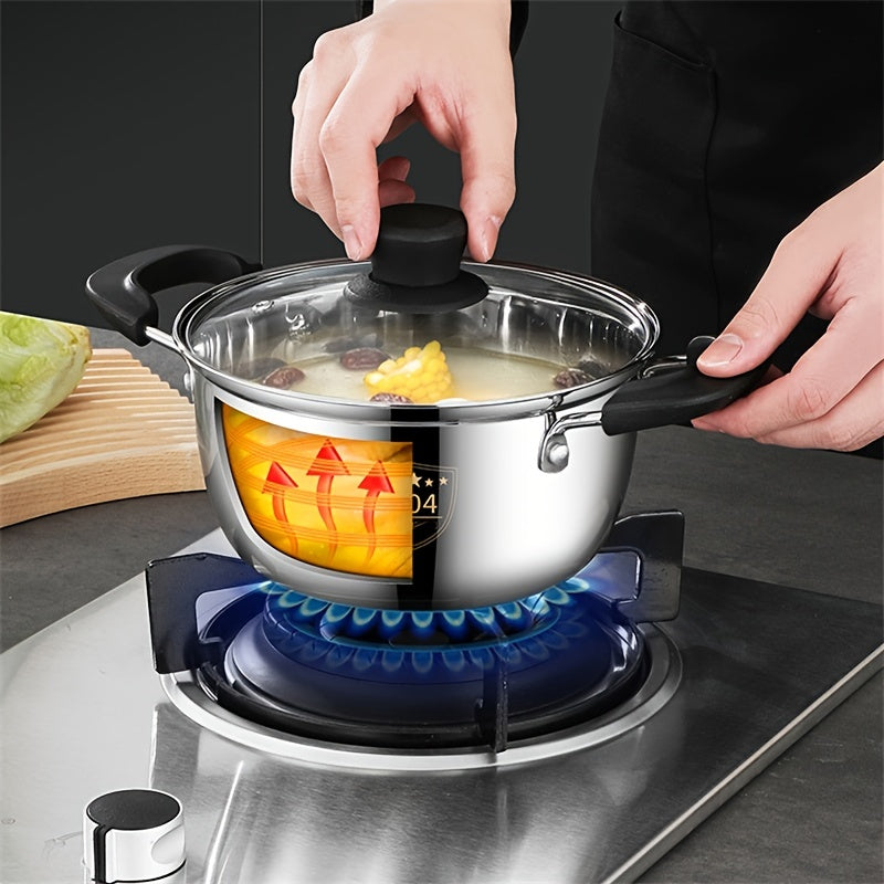 304 Stainless Steel Soup Pot Double Ear Pot Cooking Pot